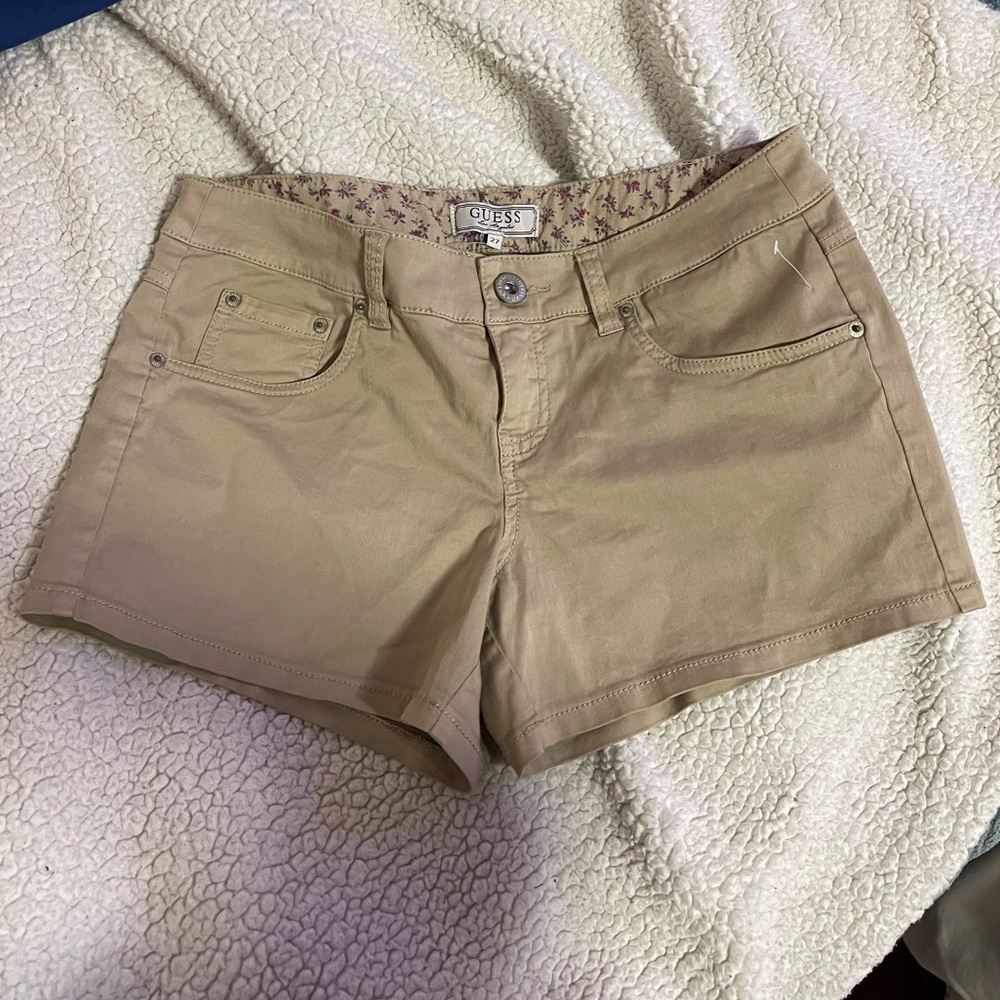 Guess Khaki Low Rise Shorts